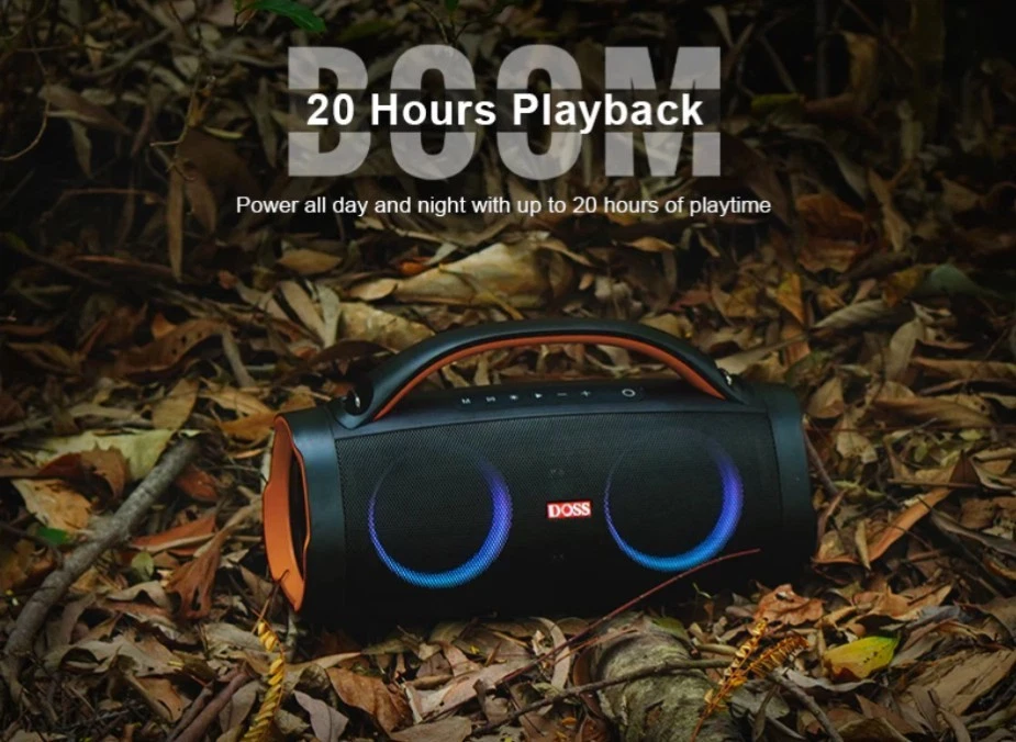 Altavoz Bluetooth DOSS Extreme Boom+ Fuerte con Sonido Estéreo 100W, Extra Bass Foto 4 de 4