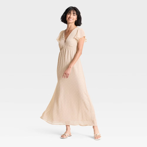 Women's Dolman Short Sleeve Maxi A-Line Dress - A New Day - Picture 6 of 21