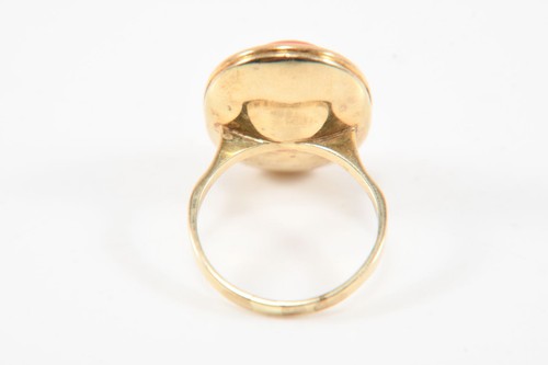 N89L08- Gold 585 14kt Ring mit Koralle - Picture 9 of 12
