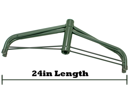 24in Green Metal Tree Base Stands, Artificial Christmas Trees Folding Legs - Picture 4 of 6