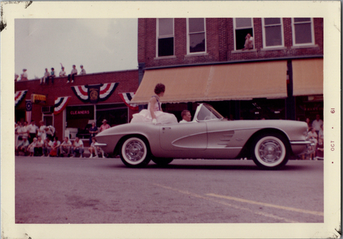 Vintage Car Photo Automobile 3"x5" Parade Convertable Queen