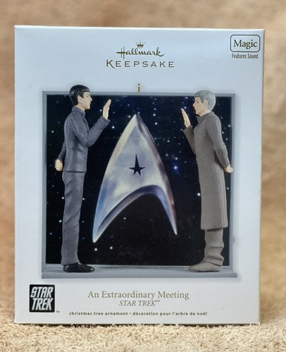 Hallmark Andenken 2009 STAR TREK Ein außergewöhnliches Treffen Spock magisches Ornament - Bild 1 von 4