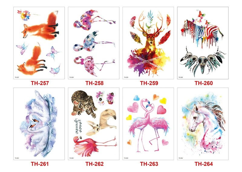 8 X  Temporary Waterproof Tattoo Body Arm Stickers  US