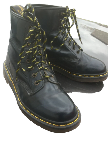 Vintage Dr Martens 1460 blue arcadia leather boots UK 6 EU 39 Made in England - Picture 3 of 9