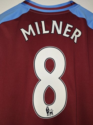 James Milner 2008/09 Aston Villa Home Jersey Shirt Kit Size M - Picture 2 of 13