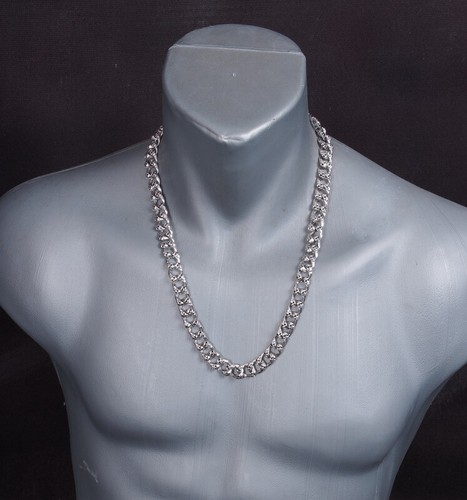 skull curb cuban miami link chain 925 sterling silver mens necklace pre 18-32" - Picture 10 of 14