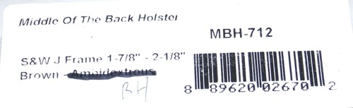 Tagua MBH-712 RH Brown Leather SOB Holster S&W 2" J Frame 36 60 442 Ruger LCR - Picture 11 of 11