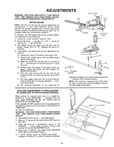 Sears Craftsman 113.298142,113.298032,113.298240 10" Tischkreissäge OVP & Teile #1507 - Bild 5 von 7