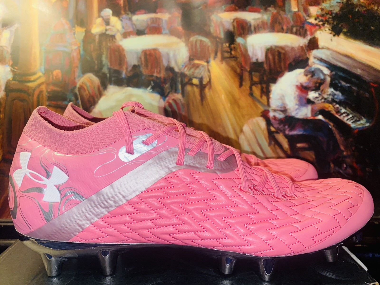 Under Armour UA Clone Magnetico Pro FG Soccer Cleats Pink Rare Men 8 3022629-602