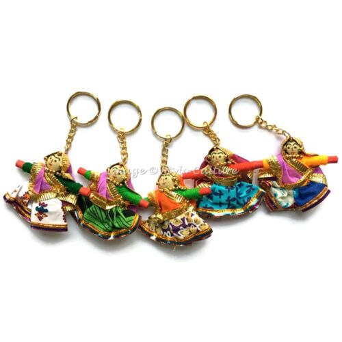 Indian Handmade Designer Doll Keychain Womens Keyring Online Wholesale Lot 50Pcs - Afbeelding 1 van 60