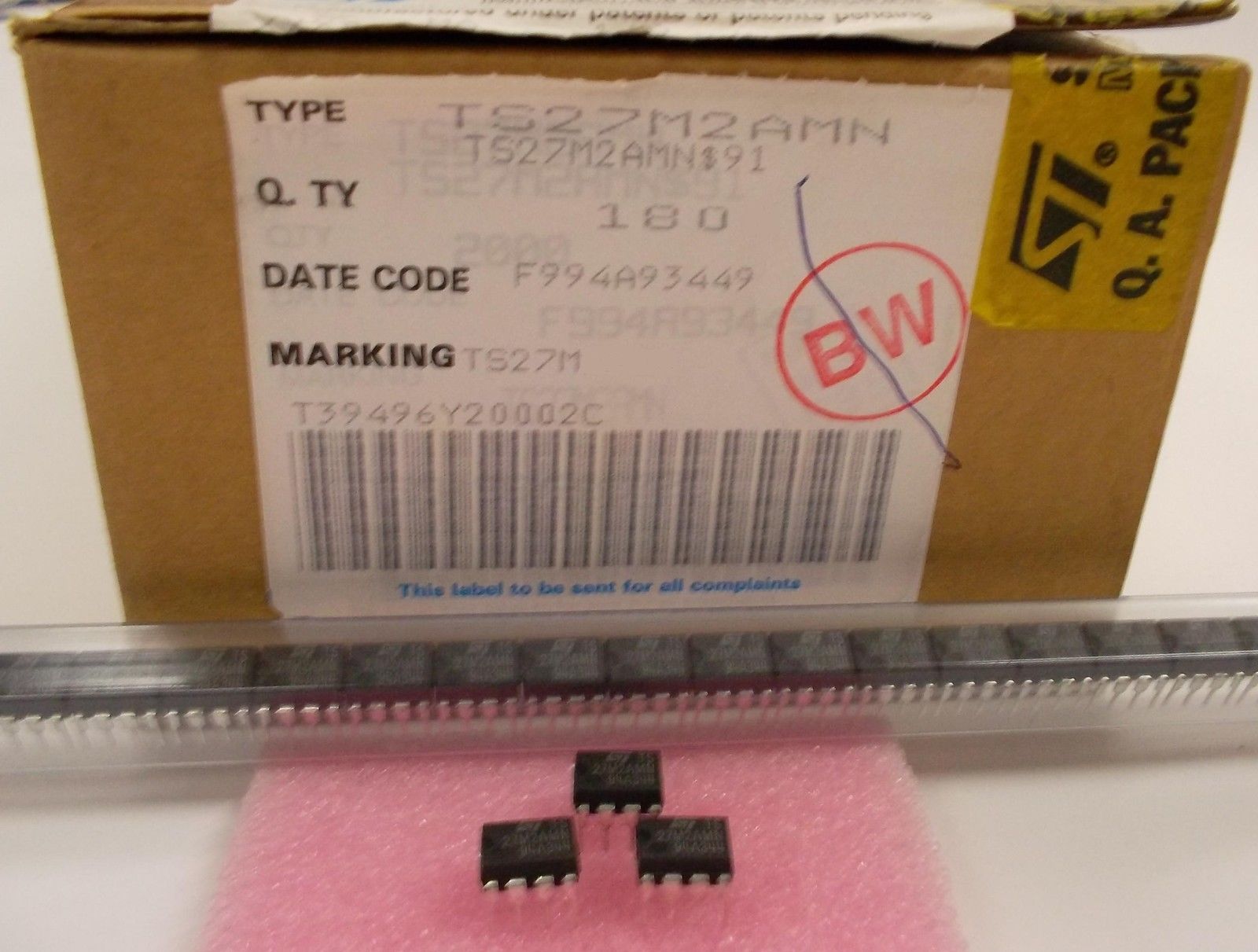 10 pieces TS27M2AMN PRECISION LOW POWER CMOS DUAL OP  AMP.= TLC27M2 NEW ~