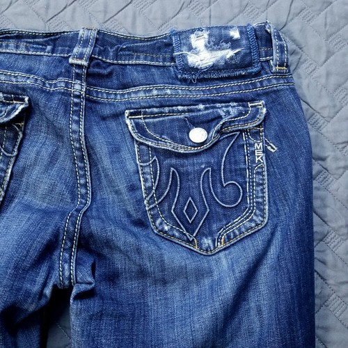 Mek Denim Jeans donna 32 x 34 blu stivaletto kaikoura taglio lavaggio scuro denim americano - Foto 11 di 12