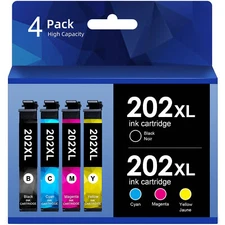 202XL Ink Cartridges for Epson 202 XL Workforce WF-2860 Expression Home XP-5100
