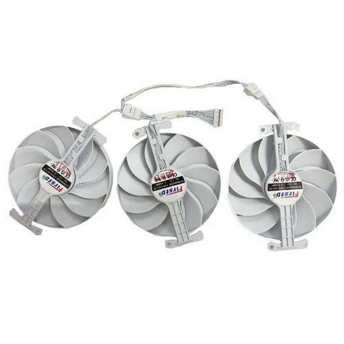 90mm ASUS TUF Gaming RTX 4060 Ti 4070 White Graphics Card Fan Replacement TD69 - Picture 3 of 7