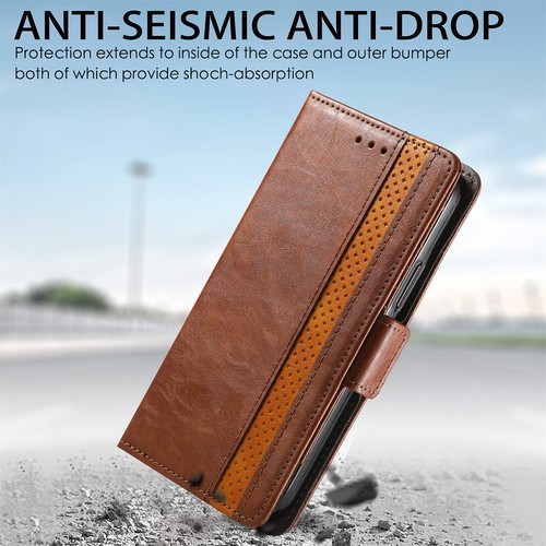 For Samsung Galaxy A06 A16 A26 A36 A56 Men's Vintage Leather Wallet Stand Case - Picture 7 of 85
