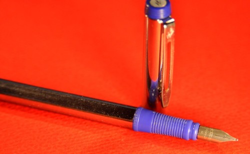 Pluma Estilográfica "Waterman" FORUM AGORA Cromo/Azul y CT Francesa De Colección años 1981 - Imagen 11 de 12