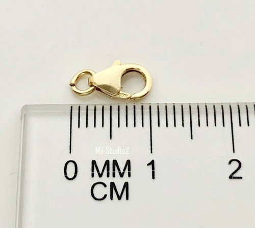 5pcs 8mm 14k yellow gold filled Lobster claw Clasp Pear parrot trigger ring F34g - Picture 3 of 4