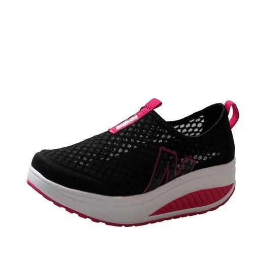 Women Flat Sneakers Platform Shoes Loafers Breathable Air Mesh Wedges Shoes - 第 6/29 張圖片
