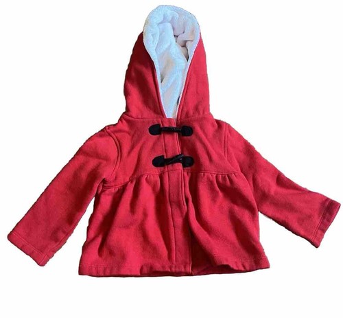 Abrigo con Capucha Carters Bebé Niña Talla 24 Meses Rojo Botón Palanca Exterior Niño Pequeño - Imagen 5 de 11
