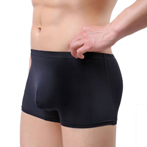 Sexy Men Ice silk Seamless Boxer Briefs Pouch Underwear Shorts Trunks Underpants - Picture 14 of 31