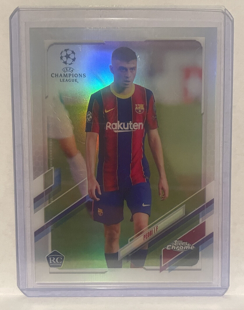 2020-21 Topps Chrome UEFA Champions League PEDRI RC Refractor Barcelona