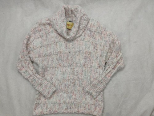 American Rag Womens Sweater Size Juniors Small Turtleneck Pink White Cozy Top - Picture 3 of 12