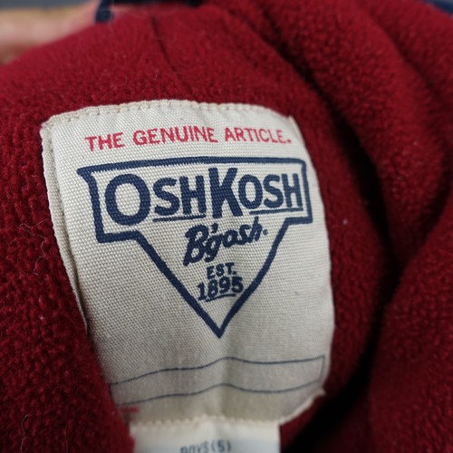 VINTAGE Oshkosh Bgosh Jacket Boys 5 5T Toddler Blue Coat Parka Boy Scout Patches - Picture 14 of 15