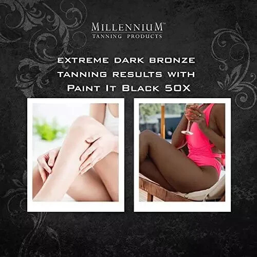 Millennium Paint It Black 50X Extreme Dark Tanning Lotion 13.5 oz. - Picture 5 of 6