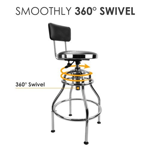Taburete de trabajo hidráulico ajustable Olympia Tools 82-738, negro - Imagen 4 de 7