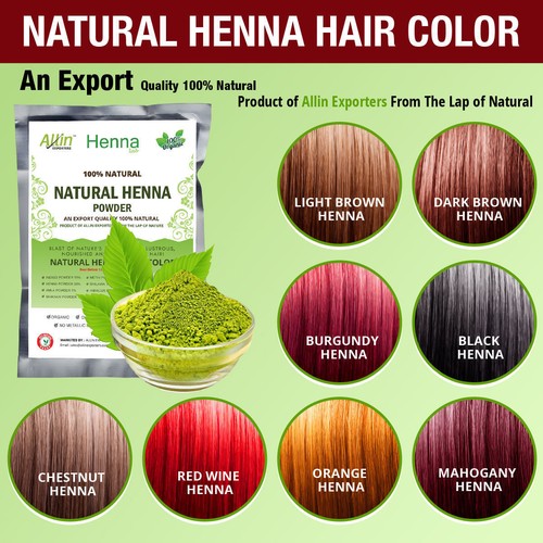 100% Organic Henna Hair Color Chemical Ammonia free Henna Hair Dye Natural chose - Afbeelding 1 van 41