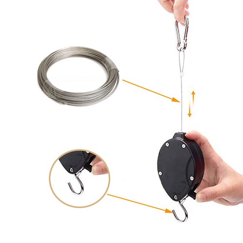 1-4 Pcs Retractable Plant Pulley-Adjustable Hooks for Hanging Flowers,Basket,Pot - Picture 6 of 12