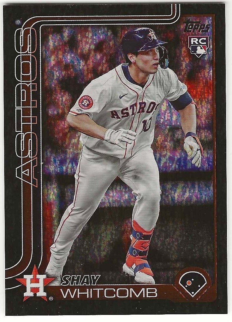 2025 Topps Series 1 SHAY WHITCOMB Insert BLACK HOLO FOIL Rookie RC #/10 SSP