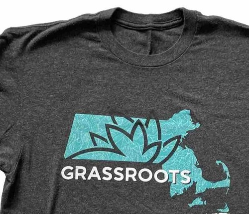 T-Shirt Grassroots Cannabis Apotheke mit Logo schwarz Unisex selten KLEIN/MED - Bild 3 von 12