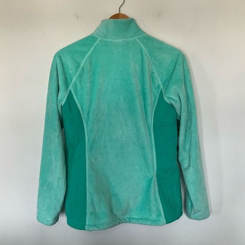 L.L. Bean Light Green Full Zip Up Fleece Jacket Women's Small - Picture 5 of 8