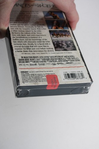 Dances with Wolves (VHS, 1990) NEW! UNOPENED PACKAGE - Picture 3 of 5
