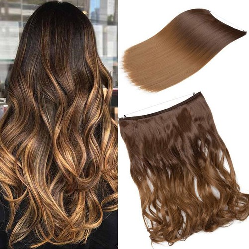 Cerchietto US Hidden Sercret Wire in Hair Extension spesso pezzo unico vero come umano - Foto 40 di 41