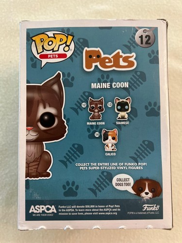 Funko POP! Pets Series 1 Vinyl Figure - MAINE COON CAT #12 - Picture 3 of 5