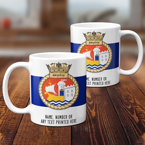 Personalised British Navy Mug HMS Naval Ship Official Military Him Dad Gift His - Picture 43 of 258