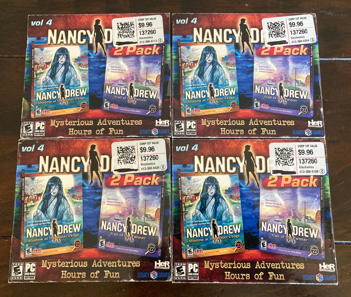 Lot of 4 Nancy Drew TRAIL OF THE TWISTER AND SHADOW AT THE