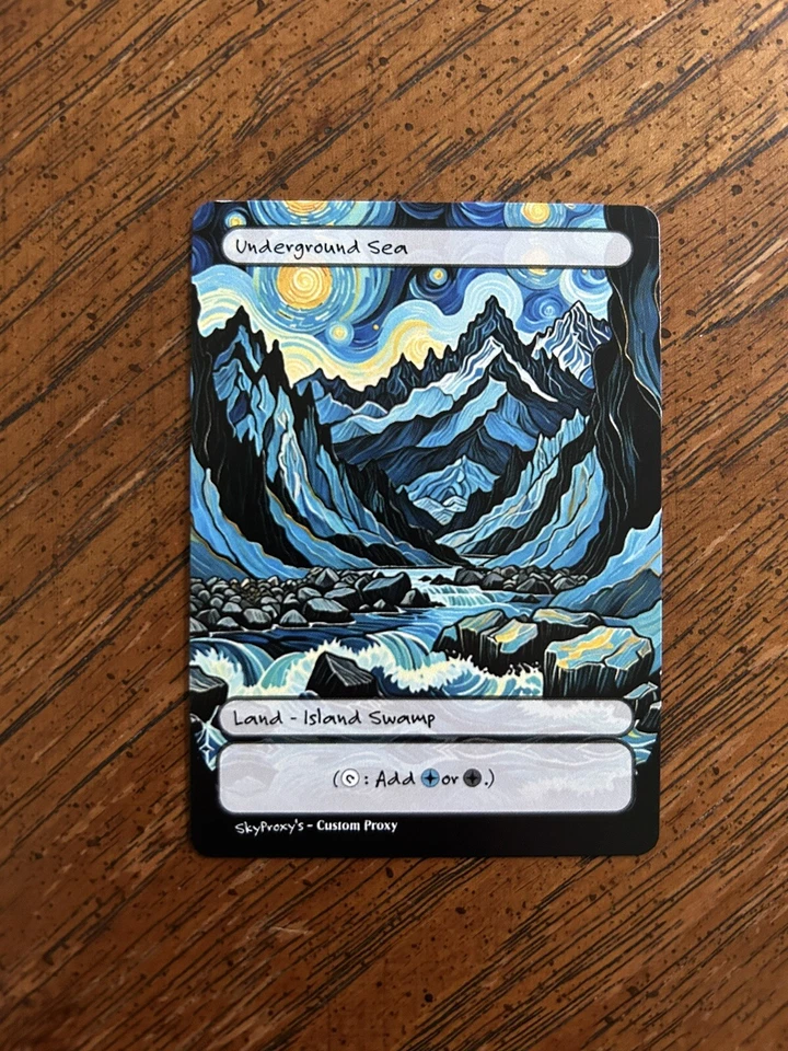 Original Dual Land Set - Altered Art Custom MTG - Van Gogh Style - All 10! - Image 3 of 4