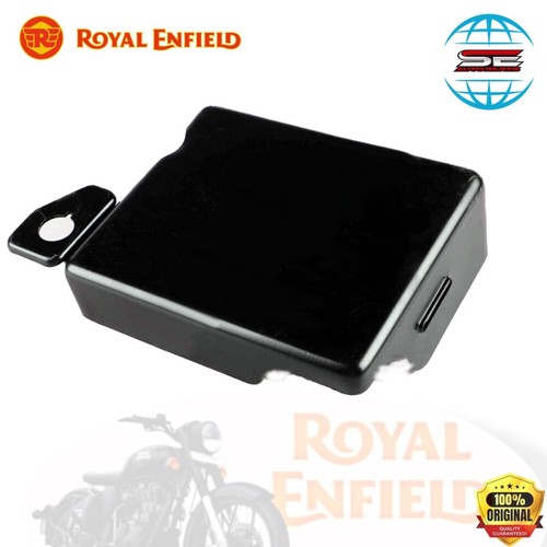 Royal Enfield battery cover black powder coated exp for bullet 350 801476 - Zdjęcie 1 z 4