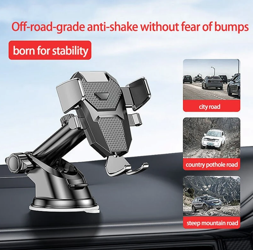 Mobile Phone Holder With Retractable Horizontal And Vertical Air Vents Dashboard - Bild 2 von 5