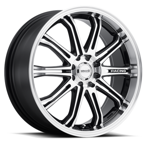 16x7 +40 Maxxim Ferris 4x100,4x114.3 Black Machine Face Wheels (Set of 4) - Picture 2 of 2
