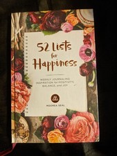 52 Lists for Happiness: Weekly Journal Inspiration for Positivity, Balance HC