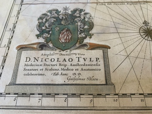 Antique map of "Guinea" c.1635 by Willem Blaeu - Nigeria, Ghana and West Africa - Picture 4 of 12