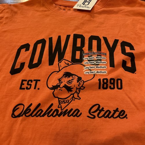 New Pressbox Long Sleeve T-Shirt Women's Size Medium Orange OSU Cowboys Logo - Picture 2 of 7
