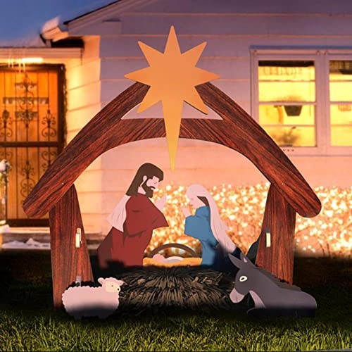 Outdoor Nativity Scene Weatherproof Display Christmas Decorations Yard Lawn New - Picture 2 of 8