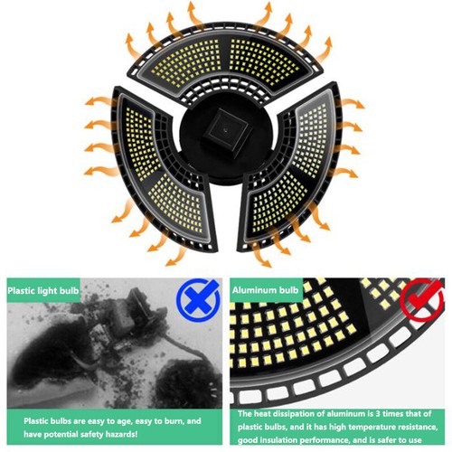 LED Garage Light Bulb Deformable Ceiling Fixture Lights Workshop Lamp Type - B  - Picture 10 of 12