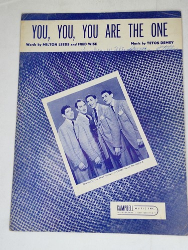 โ
๐น๐YOU ARE THE ONE AMES BROTHERS Sheat Music Book 50's Piano Chords ๐๐ธSEE๐ธ - Picture 19 of 20