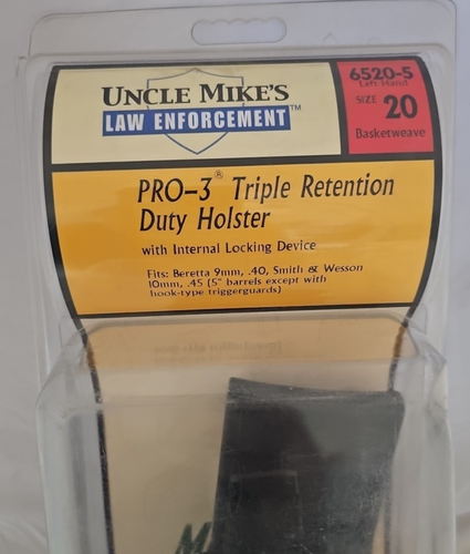 Uncle Mikes LE PRO-3 Triple Retention BSKTWEAV Holster 6520-5 Größe 20 LINKSHAND - Bild 12 von 16